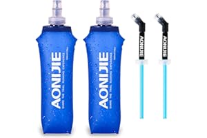 TRIWONDER Soft Flask Collapsible Water Bottle 250-500ml Lightweight TPU Foldable Hydration for Running Hiking Cycling Climbin