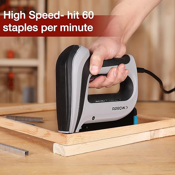 ARROW ELECTRIC STAPLE GUN KIT, CORDED STAPLER WITH 3750 PIECES T50 1/4″, 3/8″, 1/2″ STAPLES, FOR UPHOLSTERY PROFESSIONAL AND DIY PROJECTS, T50ACD