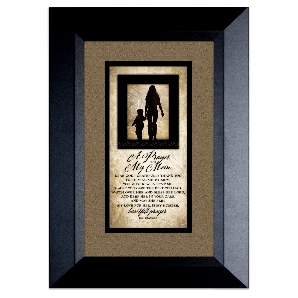 James Lawrence Mom Prayer Wood Frame - Silhouttes 8.5" x 12.5" Wood Framed Art