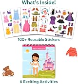 Skillmatics Peelies Dress Up Reusable Sticker Activity Book for Kids view 3