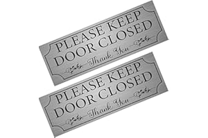 WIXGAOTK 2 Pack Please Keep Door Closed Sign Sticker Door Notice Decals for Office Restroom Storage Room and Warehouse Remova