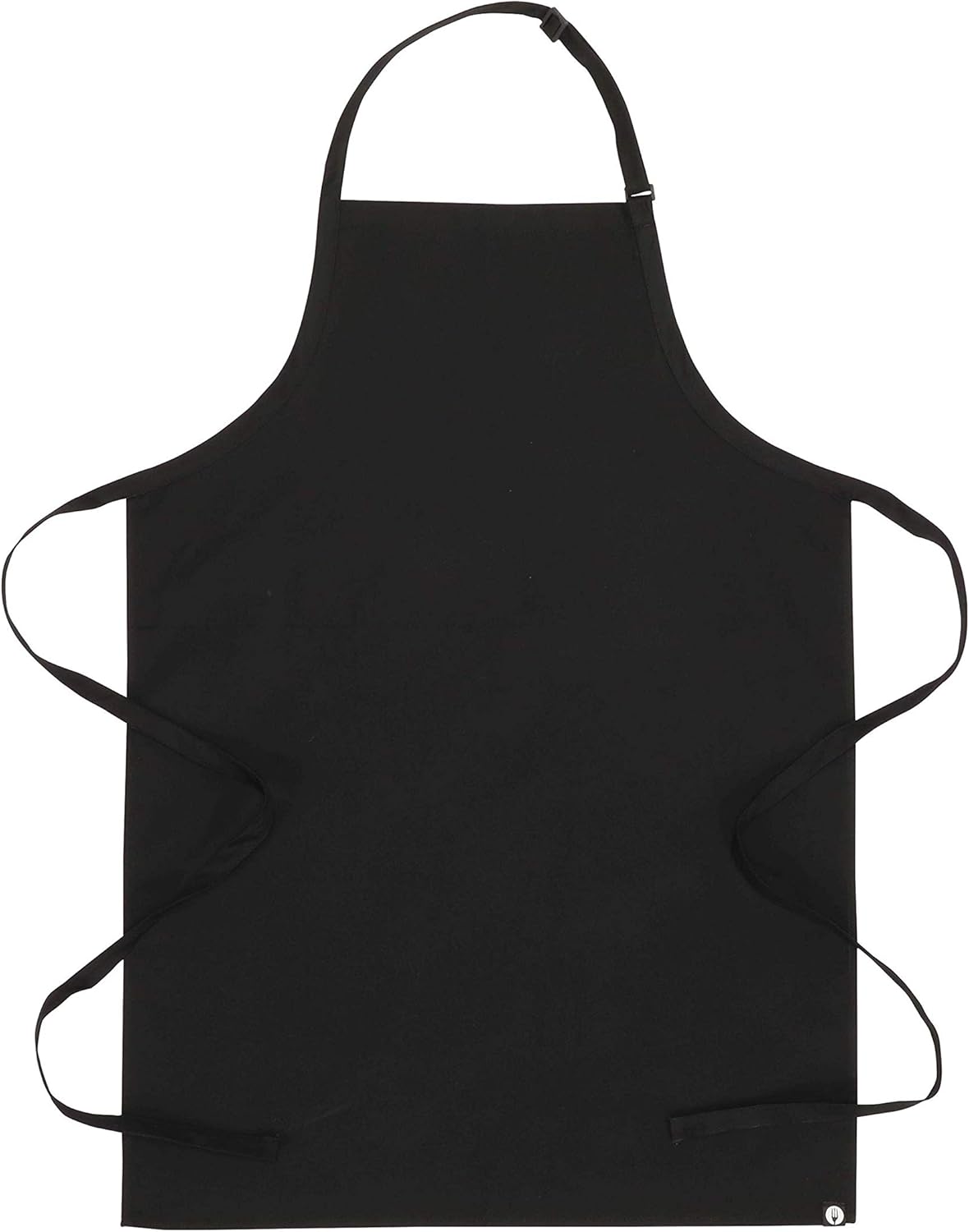 Chef Works Unisex Bib Apron without Pockets, Black, One Size: Clothing