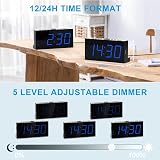 Mesqool Loud Alarm Clock with Bed Shaker Dual Alarm USB Charger Blue view 6