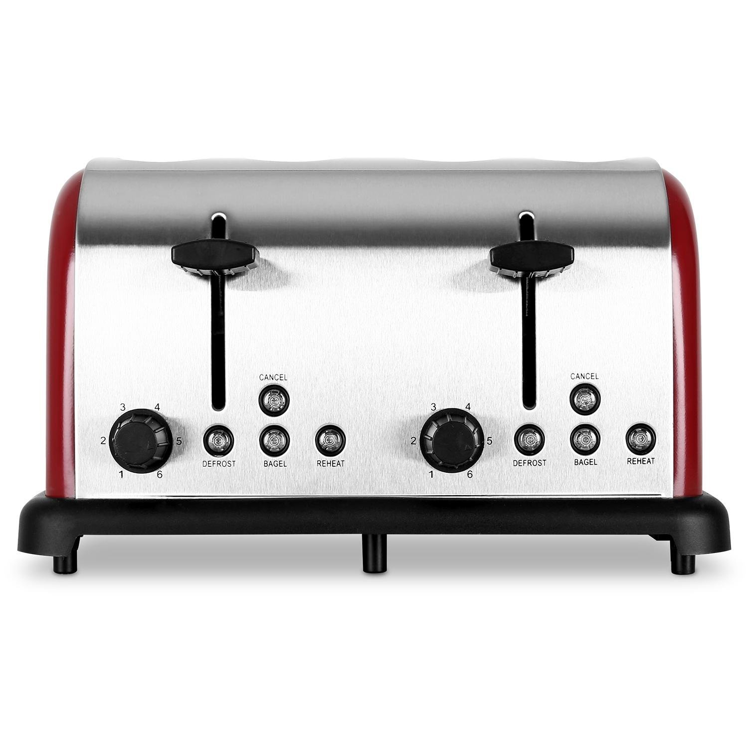 Klarstein Tostador dieseño moderno para rebanadas w de potencia función bagel descongelado
