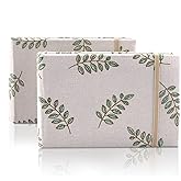 YONOVO 2PACK 4x6 Photo Album, 4x6 100 Pockets Linen Cover Photobook Small Capacity Pictures Book Easy to Classify and Portable for Wedding Family Baby Vacation (Khaki)