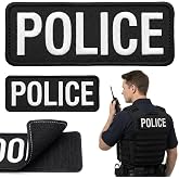2 Pack Embroidered Patches with Hook and Loop Fastener Black | Tactical Name Patches with Hook and Loop Fastener for Uniforms, Jackets, Carriers, Hats, Small &amp; Large Sizes
