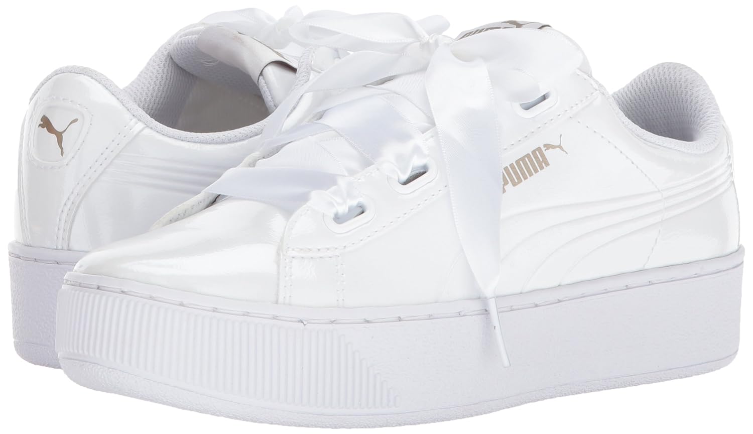 puma platform ribbon sneakers