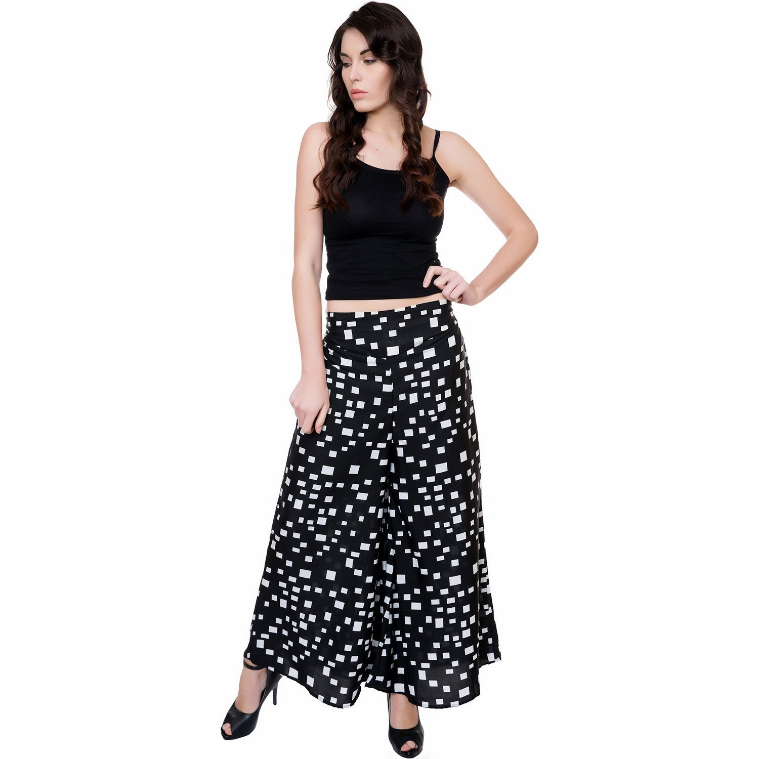 tashi printed poly crepe stylish plazzo for women pack of 2