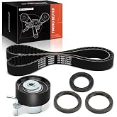 A-Premium Engine Timing Belt Kit with Tensioner &amp; Seal | Compatible with Ford Fiesta 2011 2012 2013 2014 2015 2016 2017 2018 2019, DOHC L4 1.6L