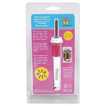 Hotfix Applikator de Luxe -- 7 Aufsätze -- Temperaturschalter -- Strassstein-Applikator zum Verzieren von Kleidung, Textilien