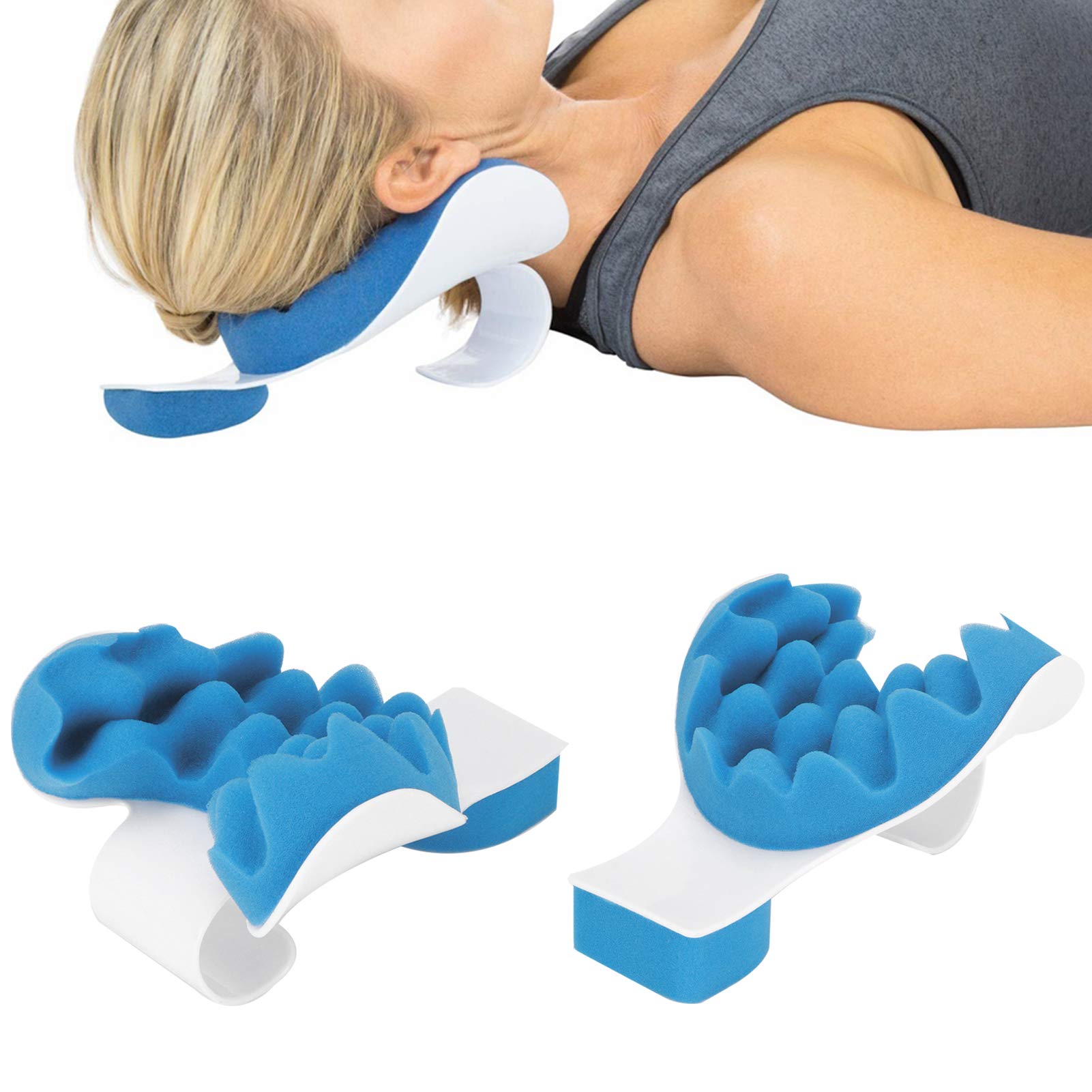 Neck Cloud,Neck Stretcher,Neck and Shoulder Relaxer, Cervical Traction Device,for Pain Relief,Cervical Spine Alignment, Chiropractic Pillow,Neck Stretcher, Neck and Shoulder Relaxer Head Pillow N