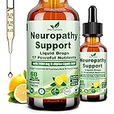 Neuropathy Supplements Liquid Drops, Advance 17-in-1 Stabilized R-Alpha Lipoic Acid (R-ALA) w. Acetyl L-Carnitine Vitamin B-Complex Magnesium, High Potency R-Lipoic Acid for Nerve Antioxidant Energy