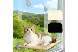 Cat Window Hammock Perch Cat Safety Sunny Bed with Durable Heavy Duty Suction Cups Resting Sunny Window Seat for Indoor Cats 