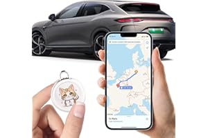 SKBENQK GPS Tracker for Vehicles - Real-Time Tracking Device with Global Coverage for Cars, Kids, Cats, and Dogs - No Subscription, Monthly Fees, or SIM Card Required （Cat Style）