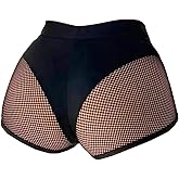 Women Retro Solid Silk High Waisted Scrunch Butt Lifting Booty Shorts Hot Pants