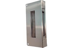 Don-Jo 514-CW 22 Gauge Stainless Steel Mortise Lock Wrap-Around Plate, Satin Stainless Steel Finish, 5" Width x 12" Height, for 86 Cut-Out