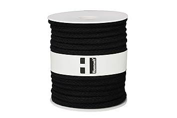 Hummelt® SilverLine-Rope Baumwollseil Baumwollkordel (H) 8mm 20m schwarz auf Rolle