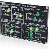 MiOYOOW Ohm's Law Circuit Learning Kit, School STEM Physics Experiment Kit | Learn Series &amp; Parallel Circuits, Ohm's Law Electronic Board, School Project, Soldering Practice Kit for Students &amp; Beginners