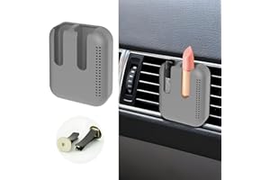 CAHOTO Silicone Lip Balm Holder for Car Vent, Easy to Install and Remove, Chapstick Holder for Car, Space Saving, Car Aromatherapy Diffuser with Clip, Soft and washable(Grey)