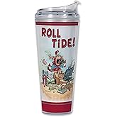 Rico Industries NCAA Gary Patterson "The Fan" 24oz Acrylic Tumbler with Hinged Lid, Officially Licensed Double Wall Tumbler with Straw