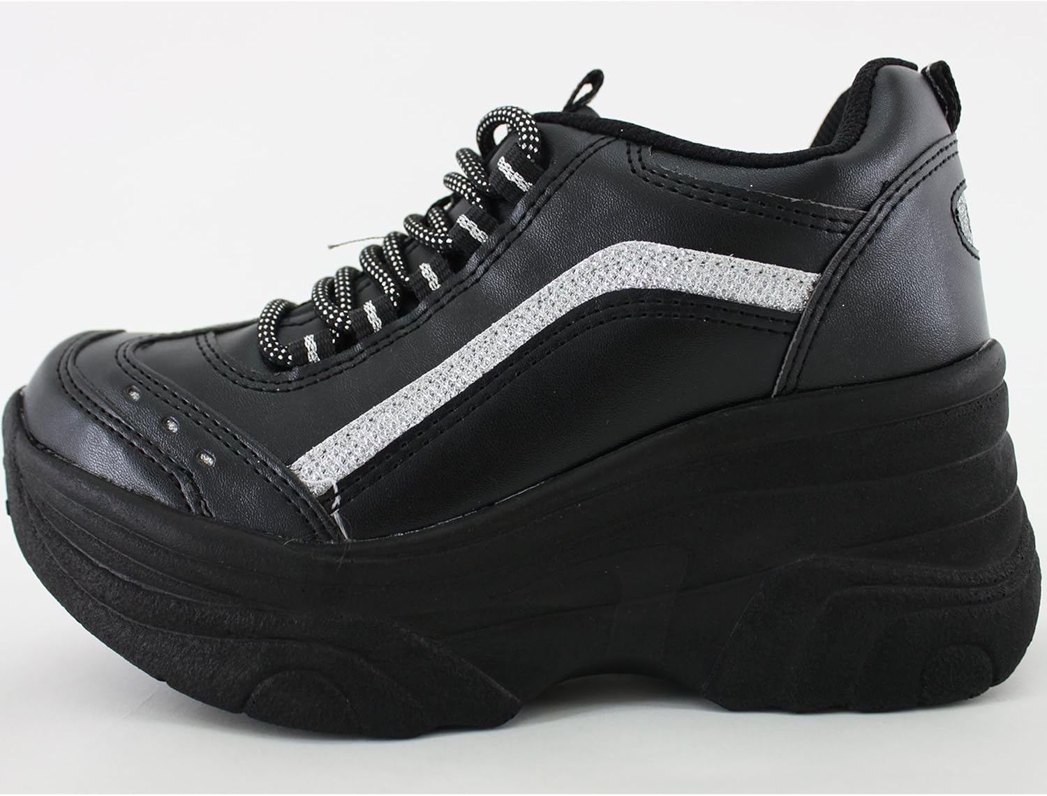 women's platform sneakers black