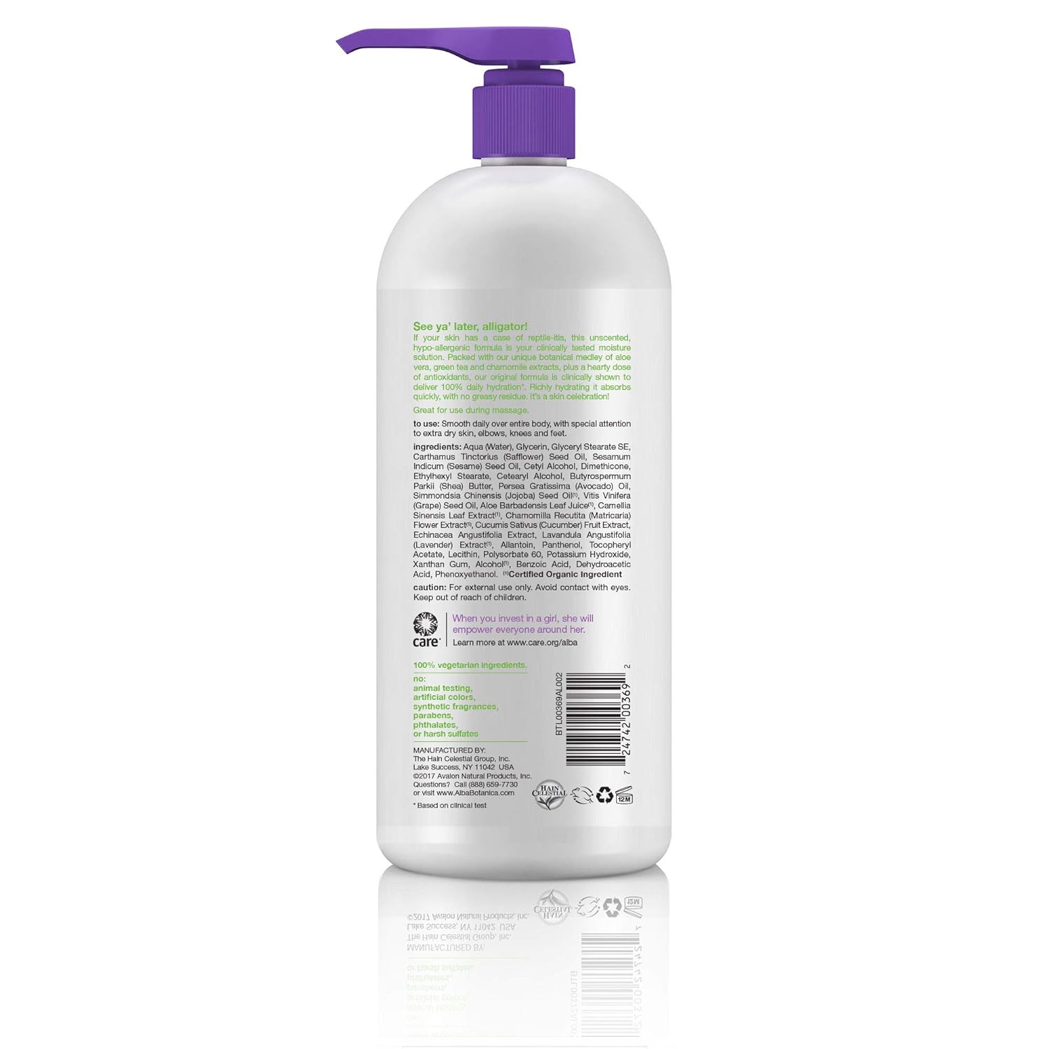 Alba Botanica Very Emollient, Unscented Body Lotion, 32 Ounce : Beauty
