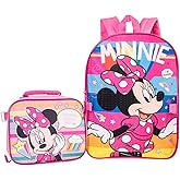 Disney Minnie Mouse Backpack Combo Set Minnie Mouse Girls' 4 Piece Backpack Set - Backpack & Lunch Kit (Pink)