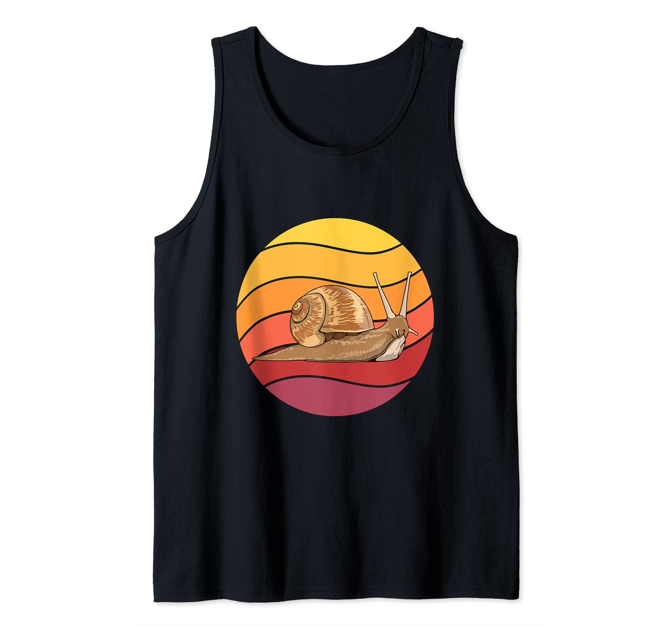Snail Retro Sunset Slug Snails Tank Top