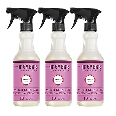 Mrs. Meyer's Clean Day Multi-Surface Cleaner, Cruelty Free Formula, Peony Scent, 16 oz- Pack of 3