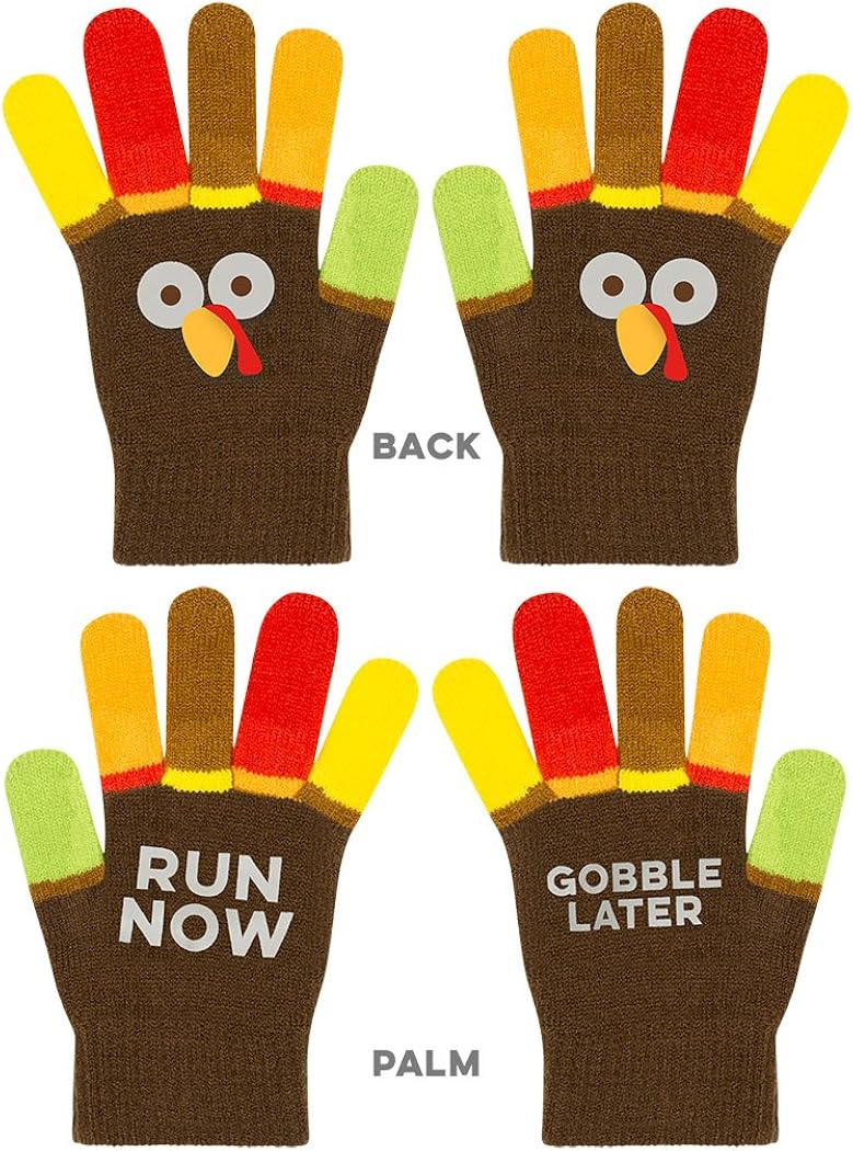Run Now Gobble Later Turkey Running Gloves | Running Gloves by Gone For a Run: Clothing