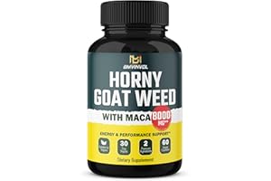 BMVINVOL 6000mg Horny Goat Weed Plus 2000mg Maca Root Supplement for Men & Women - Supports Energy Levels, Performance