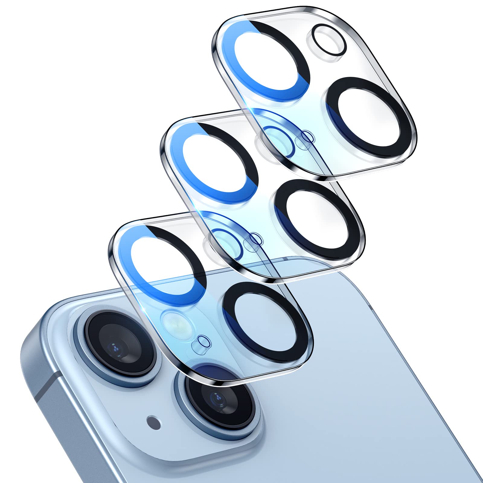 Uniwit [3 Pack] Camera Lens Protector For iPhone 13 6.1-Inch and iPhone 13 mini 5.4-Inch,9H Tempered Glass,Anti-Scratch,Case Friendly,Night Circle,No-Bubble HD Clarity,Full Cover