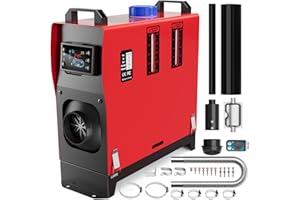 BREARO Diesel Heater, 12V 8KW Remote Control & LCD Monitor, All in One with 5L/1.3Gal Fuel Tank, Fast Heating Parking Heater for Car RV Truck Tent Garage Camper