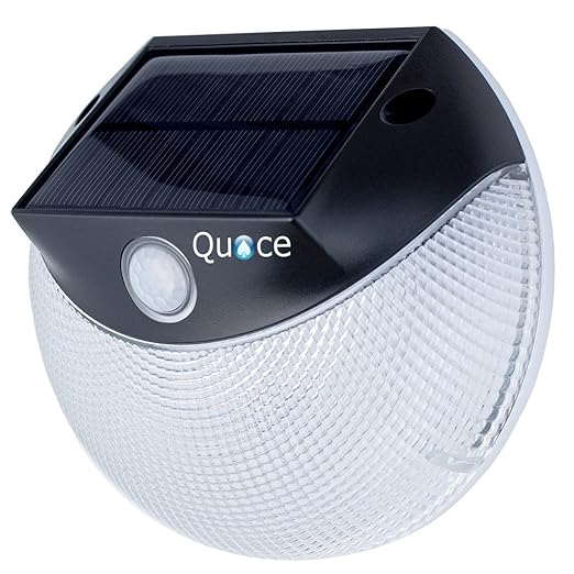 Quace Motion Activated with Inbuilt Double Mode Garden Solar Light (White, Plastic)