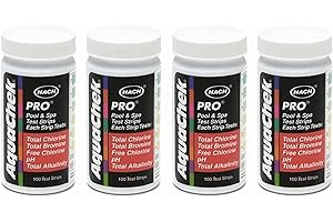 AquaChek 511710-04 Pro 5-in-1 Swimming Pool Test Strips, 4-Pack