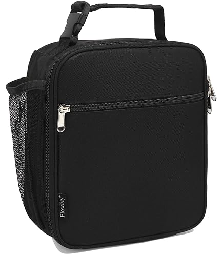 lunch box tote bag／black UPPER ORDER Durable Insulated Lunch Box Tote Reusable Cooler