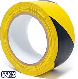ArmaKit Hazard Tape Yellow/Black 50mm x 33m High Visibility Warning Striped All view 2