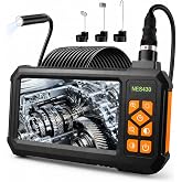 Endoscope Camera with Light, 4.3" IPS Screen, 1080P, 16.4FT Cable | 4.3" IPS screen, 1080P camera, LED lights, IP67 probe, 16.4FT semi-rigid cable, large-capacity battery
