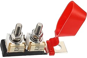 ACROPIX 200A MRBF Terminal Fuse Block Kit Double Studs Max Voltage 58V for Auto Marine Boat RV - Pack of 3