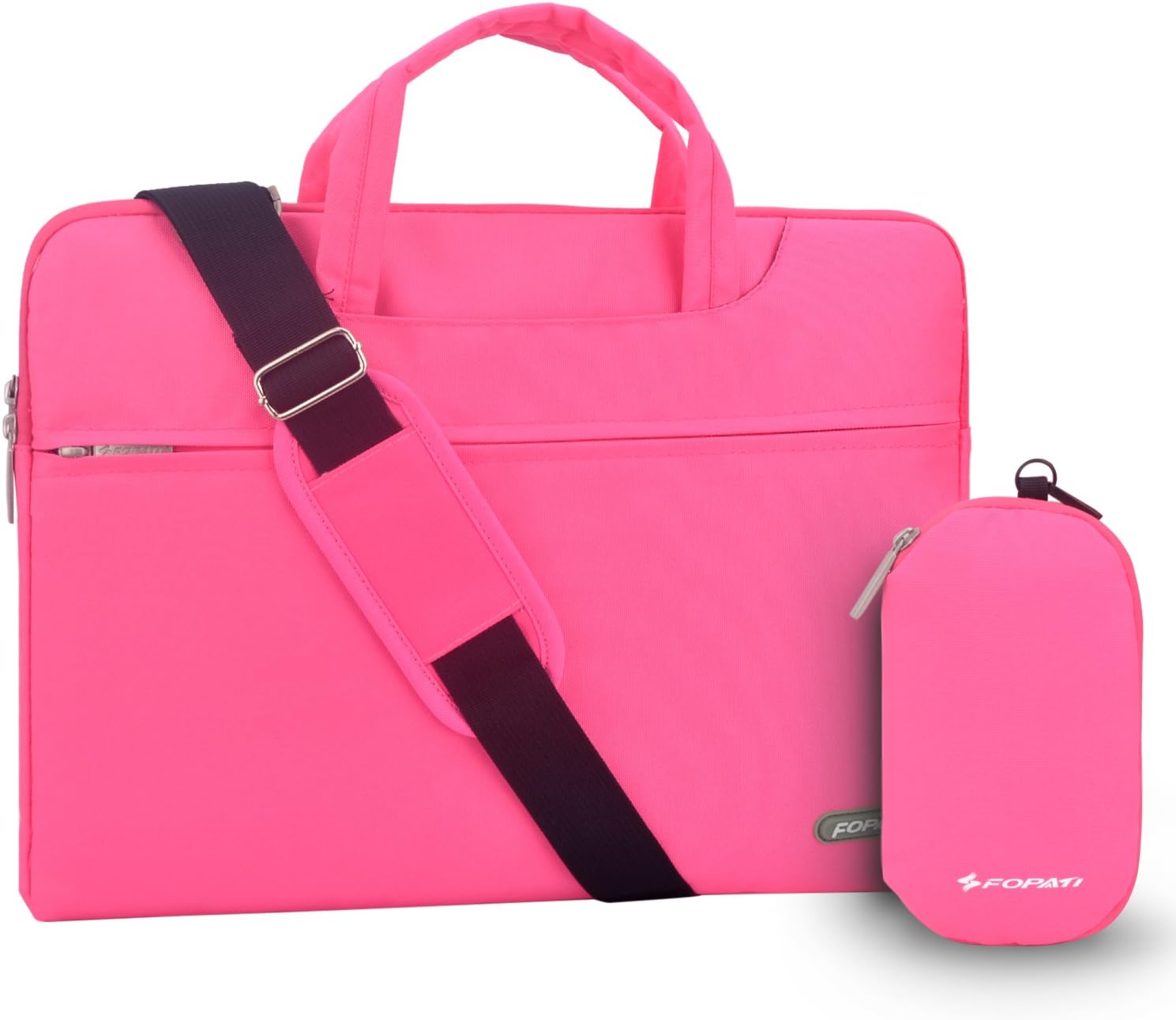 YOUPECK Laptop Shoulder Bag, 14-15 inch Laptop Case, Slim Briefcase Computer Bag Business Carrying Bag Waterproof Notebook Messenger Bag Sleeve for Lenovo ASUS Dell Acer Samsung Chromebook 14 - Pink