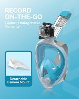 ACURE Full Face Snorkel Mask SN04 with Detachable Camera Mount 180° View view 4