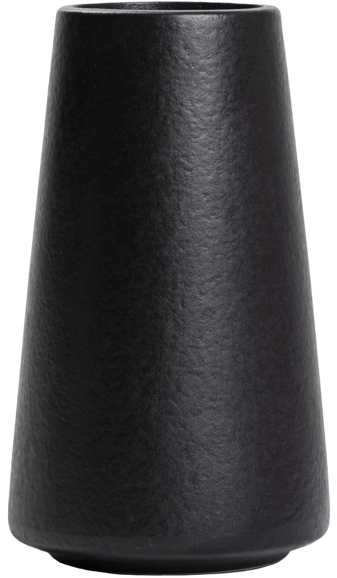 Black Vase - 15CM black Flower vase, Small Matte Black Ceramic Vases for Flower/Pampas Grass, Minimalist Farmhouse Boho Vase for Centerpieces, Home Decor, Bathroom Decor