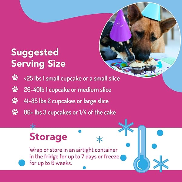 PUPPY CAKE PEANUT BUTTER DOG BIRTHDAY CAKE MIX WITH ICING – WHEAT-FREE, EASY TO BAKE/MICROWAVE – NATURAL INGREDIENTS – MADE IN THE USA