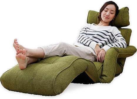 Amazon Lowya ロウヤ 座椅子 ソファ 肘掛け 3dヘッド リクライニング ポケットコイル ダークブラウン シーダグリーン 座椅子 オンライン通販