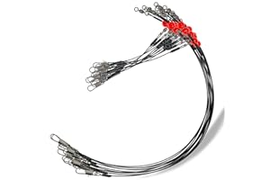 YOTO Fishing Leaders,Stainless Steel Tackle Rig with Tackle Lure Swivels Snaps, Saltwater rig Wire Leader Fishing Leader Wire Bottom rigs for Saltwater