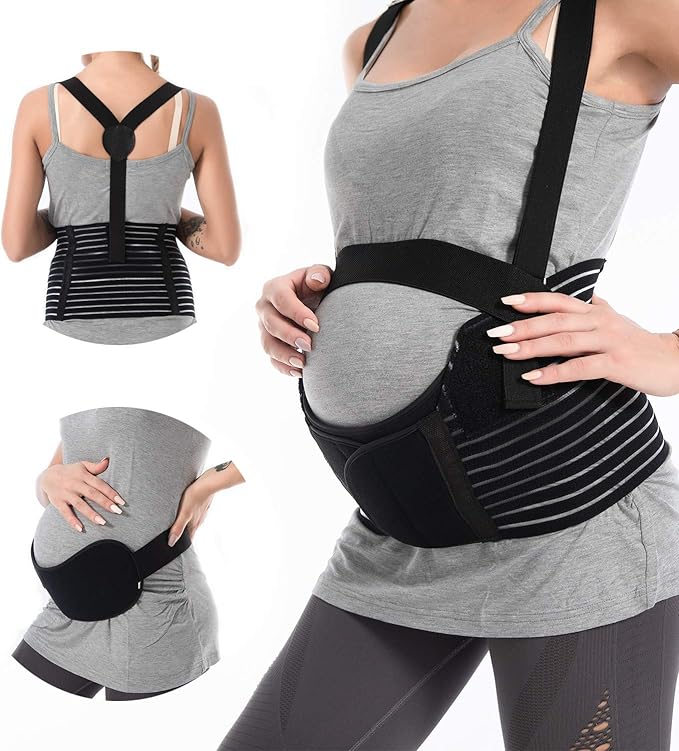 Evolway Maternity Belt, Breathable Abdominal Binder, Back Support, Multiple Sizes and Colors at