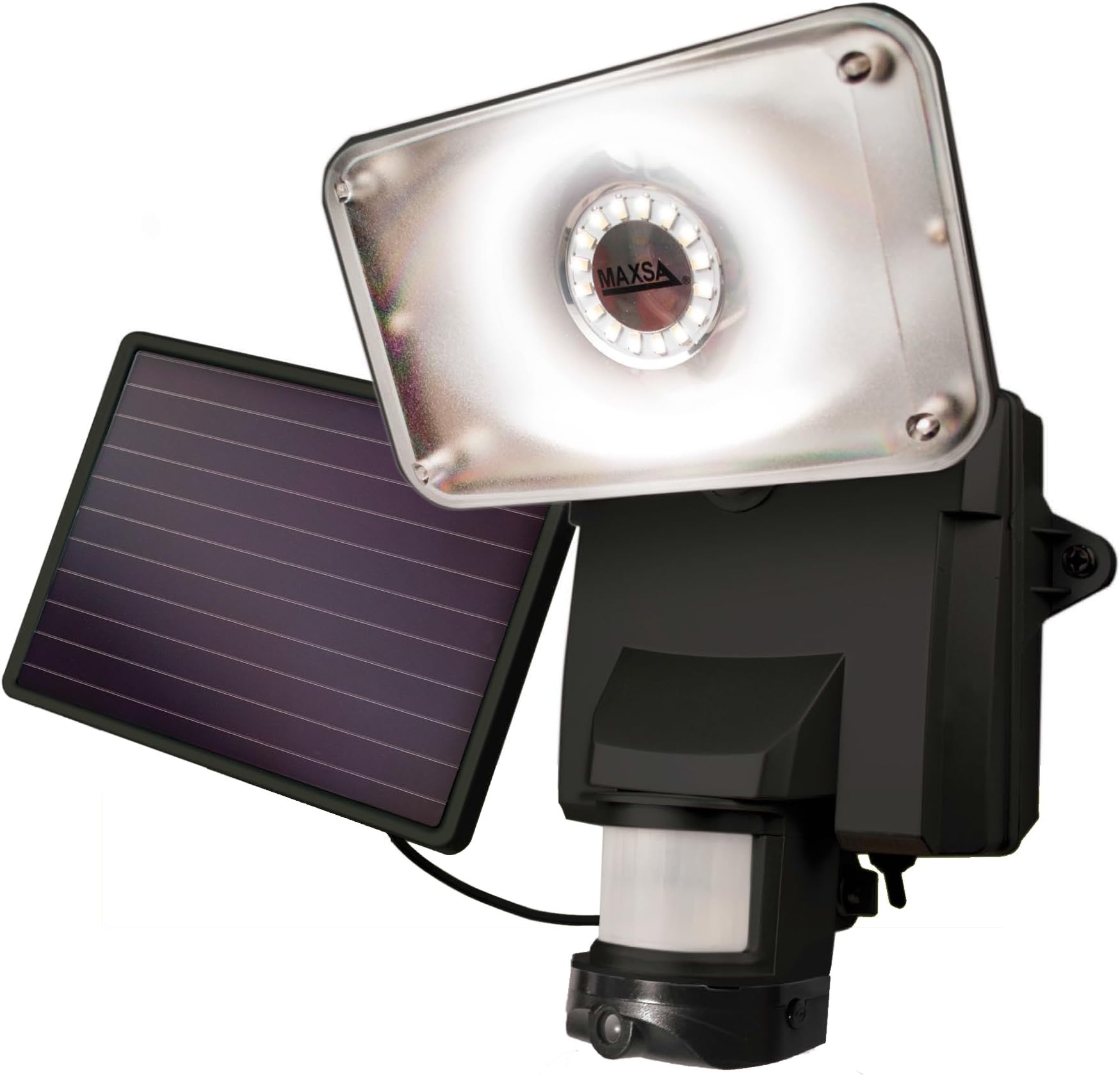 MAXSA INNOVATIONS 44642-CAM-BK Solar-Powered Security Video Camera & Floodlight