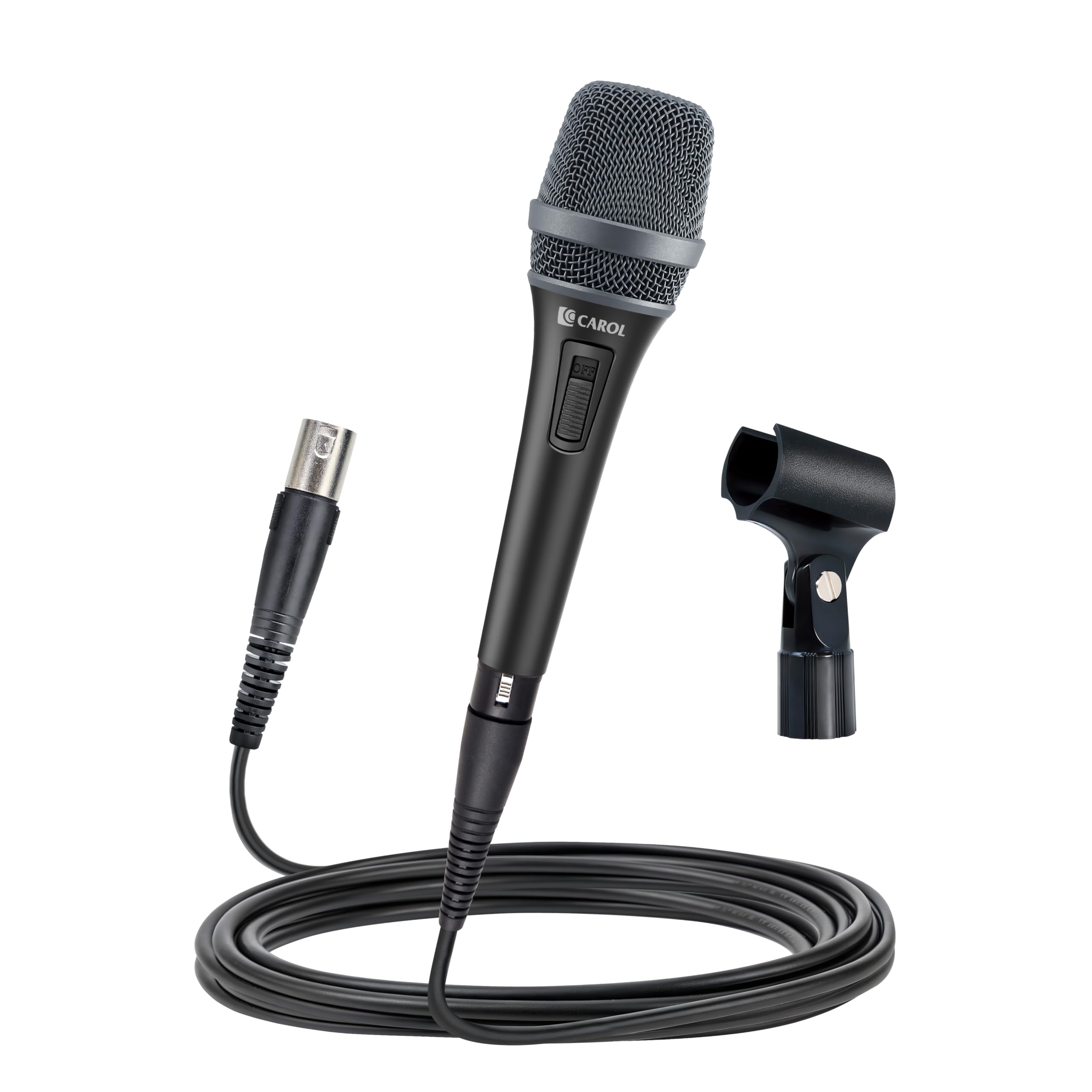 CAROL Dynamic Microphone Vocal with Super-Cardiod Unidirectional, Top Choice for Live Stage Performance Noise Cancelling AHNC Technology, PS-1 Black (AC900S)