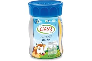 GRB Cow Ghee – Pure Desi Ghee from 100% Cow’s Milk | Rich Aroma, Granular Texture | Clarified Butter | Made in India – 200ml