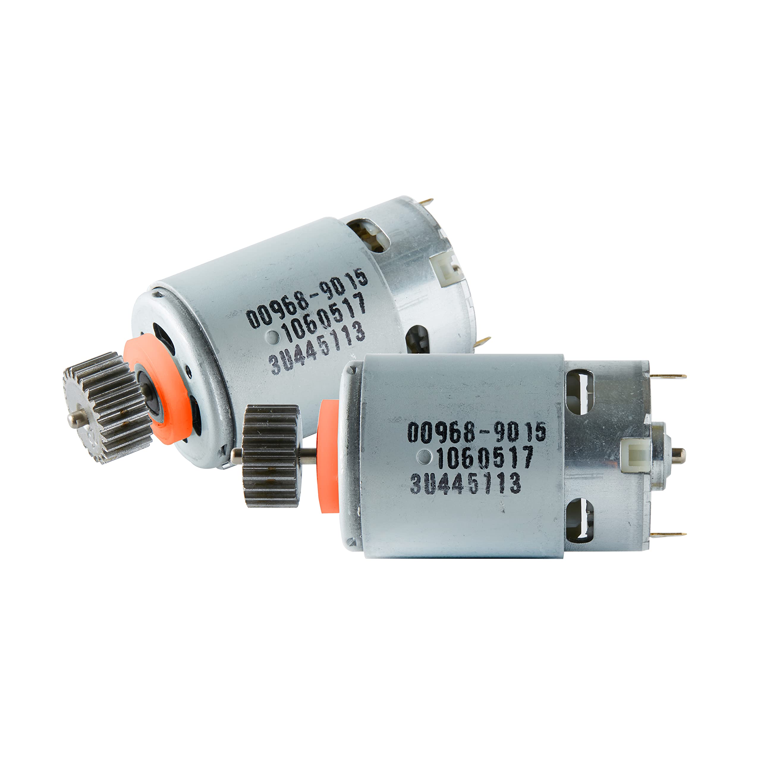 Photo 1 of Pair of 12 Volt # 7R Motor Pinion (23T) for Fisher Price for Power Wheels Children Ride on Car, 12V Replacement Gearbox Motor Orange